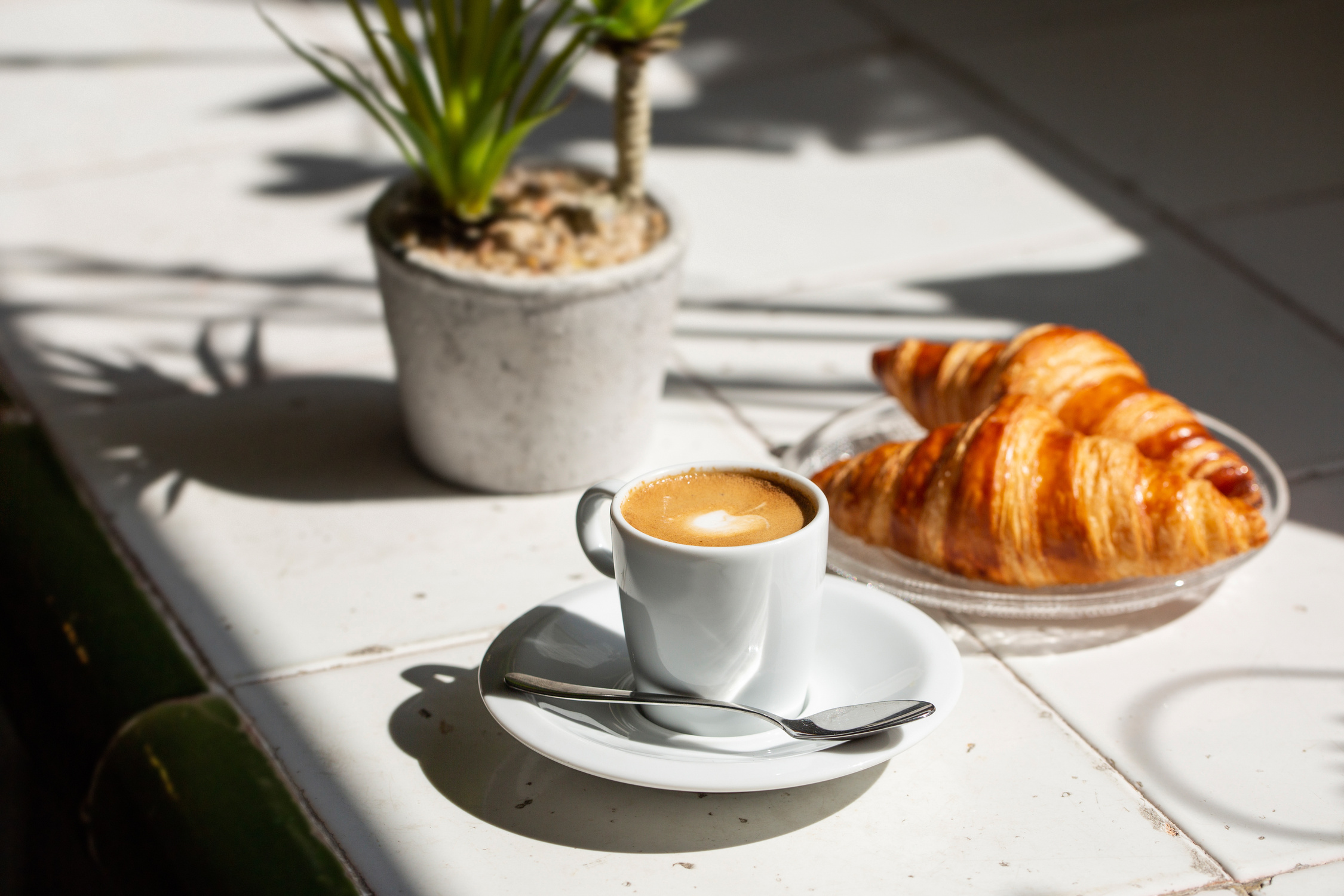 Espresso coffee breakfast